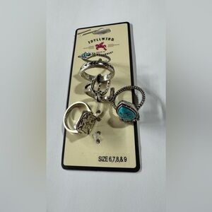 Idyllwind Silver and Turquoise Ring Set